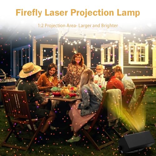 Projektor światła laserowego, zewnętrzny wodoodporny reflektor IP68 z pilotem zdalnego sterowania, wielokolorowy dynamiczny blask do ogrodu, na taras, imprezę i dekorację bożonarodzeniową