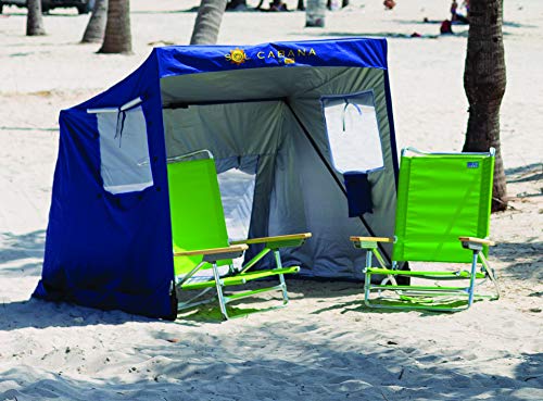 RIO Brands Beach Sol Cabana Sombrilla portátil azul miniatura 3