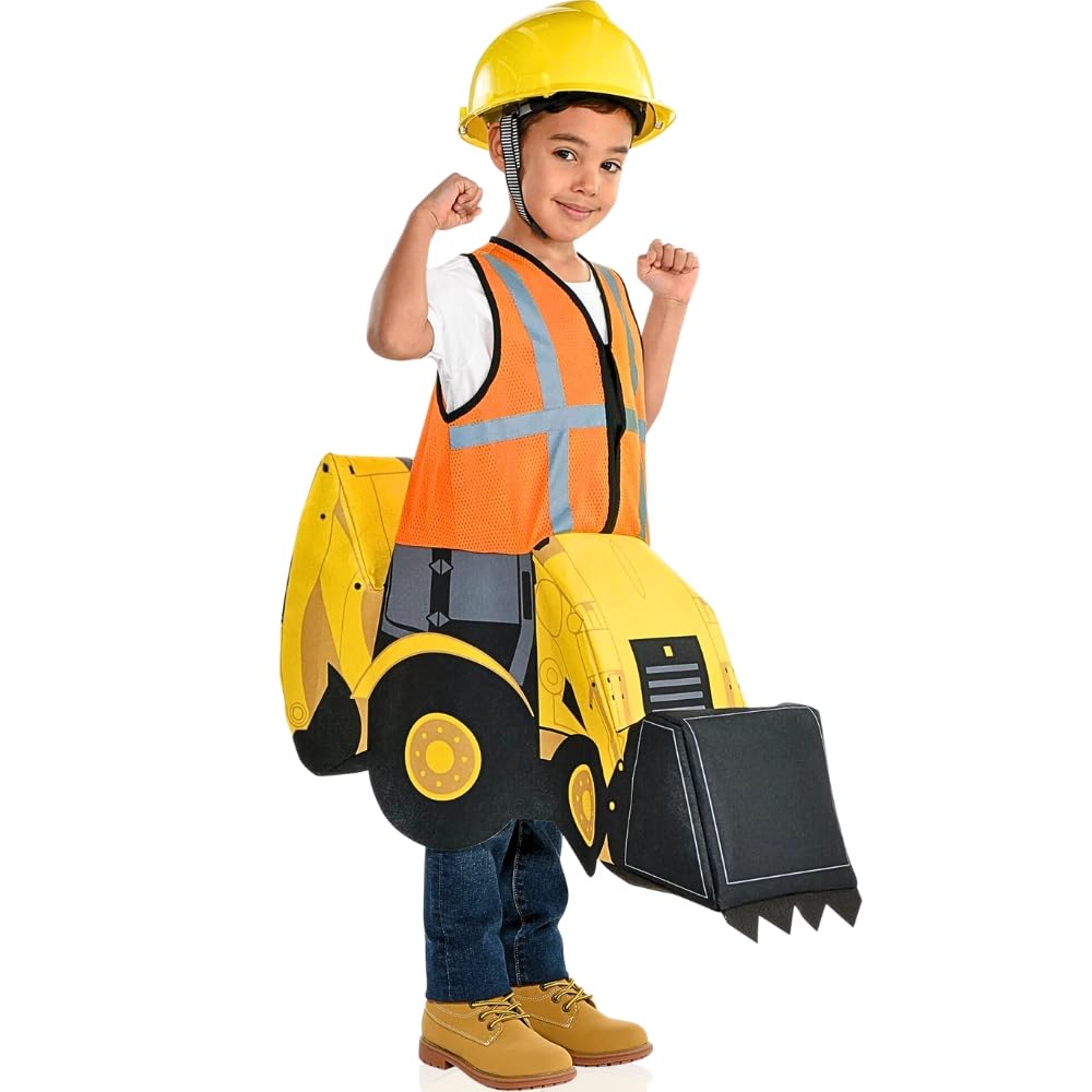 Party City Digger Ride-On Escavator Costume Set - Small (4-6), 1 Set - Ultimate Construction Adventure Toy for Kids, for Little Builders