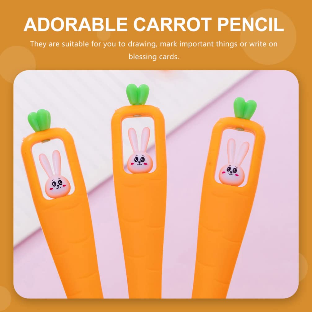 5 Penne Gel A Forma Di Cartone Animato | Testa Di Topo Retrattili | Punta Fine 0.5 Mm Inchiostro Nero - 4