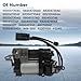 Air Suspension Compressor Pump Compatible with Je-ep Grand Cherokee 2011-2016 Overland Limited 3.0L 5.7L, Automotive Replace Part 68232648AA 68204730AC 68204730AB