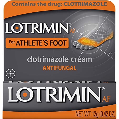 Lotrimin AF Cream for Athlete's Foot, Clotrimazole 1% Antifungal Treatment, Clinically Proven Effective Antifungal Treatment of Most AF, Jock Itch and Ringworm, Cream, .42 Oz (Pack of 5)