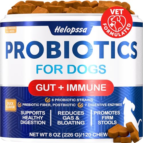 Image of Advanced Probiotics for Dogs for Gut & Digestive Health, Seasonal Allergies & Itchy Skin, Yeast Balance - 6 Billion CFU - Dog Probiotics - Without Yeast - w /Prebiotics, Enzymes, Pumpkin - 120 Treats