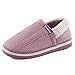 LACOFIA Chaussons à Fermées pour Femmes Pantoufles Chauds d'hiver Chaussures de Maison pour Adultes avec Antidérapante Intérieure/Extérieure Semelle Violet 40/41