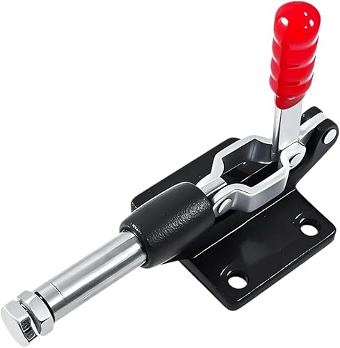 Abrazadera de palanca de empuje y tracción de 90 grados, capacidad de 500 libras, carrera de émbolo de 1.260 in, abrazadera ajustable de liberación