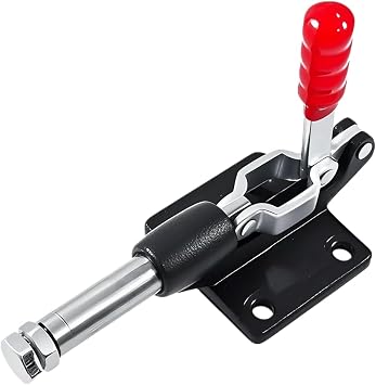 Push Pull Toggle Clamp 90 Degree,500Lbs Capacity 32mm Plunger Stroke Quick Release Adjustable Clamp for Woodworking Jigs and Fixtures,Welding,Crosscut Sled,CNC