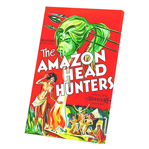 Tableau rétro Amazon Amazone Head Hunter : poster vintage de film cinéma 30x46 cm pour déco murale