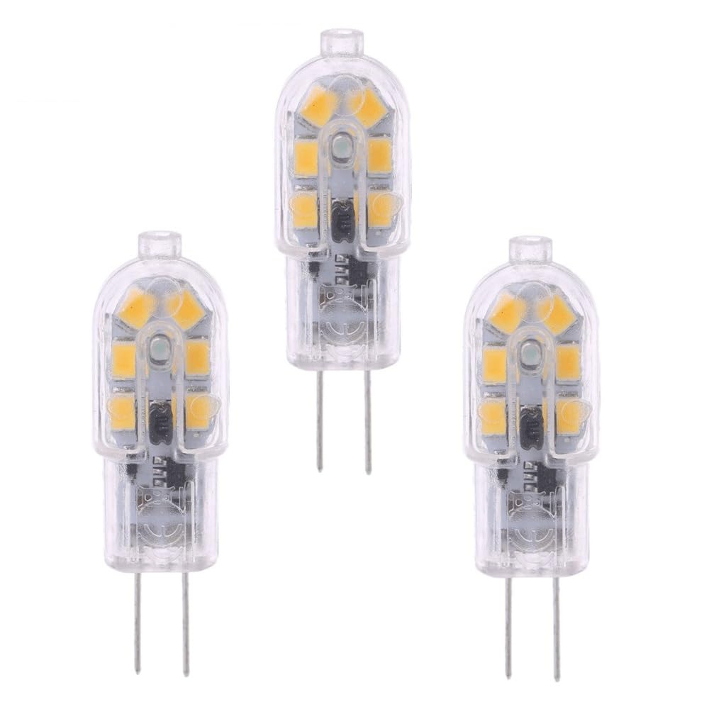 LED Bulb G4 LED Bulbs 220V 2W Equivalent 15W Halogen Lamp 200LM Warm White 3000K G4 Bulb Flicker-Free Non-Dimmable for Home Lighting,Bianco Caldo,Transparent Shell - 3PCS