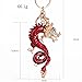 Axmerdal Green Dragon Keychain Chinese Zodiac Dragon Shape Keyring Lovely Rare Vintage Friendship Gift Pendant Decoration