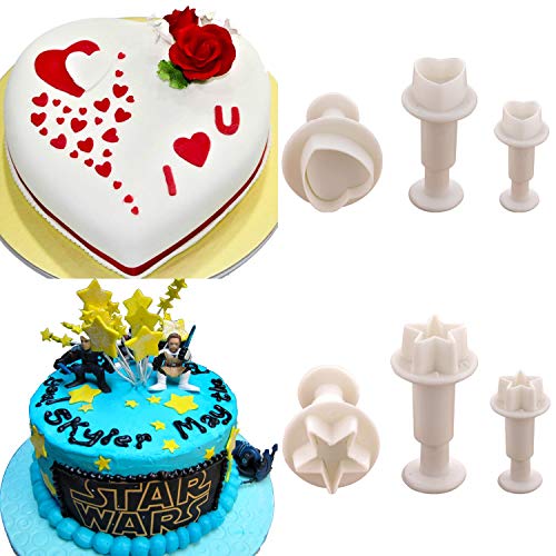 M Moacc Cake Tools 36 Piece Fondant Cake Cookie Plunger Sugarcraft Flower Leaf Butterfly Heart Shape Decorating Mold Diy Icing Plunger Tools #TOP5
