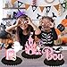 Halloween Party Honeycomb Centerpieces 12Pcs Happy Halloween Party Decorations for Girls Pink and Black Halloween Theme Centerpieces for Ghost Pumpkin Bat Witch Theme Party Baby Shower Supplies
