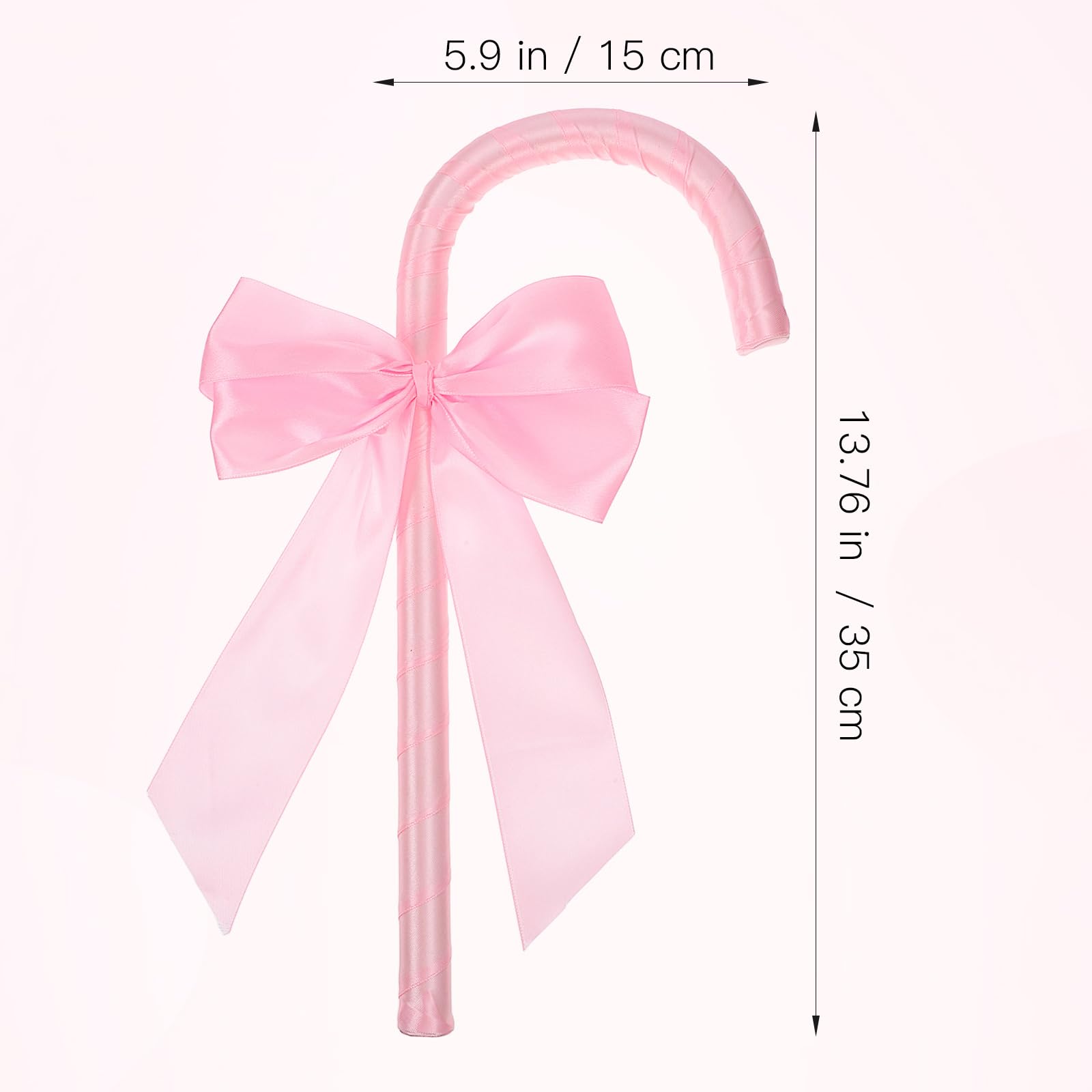 MAGICLULU Canne d'halloween, Accessoire de Costume de Berger, de Nœud en Plastique Rose pour Fête, Cosplay, Béquille Décorative pour Représentation sur Scène