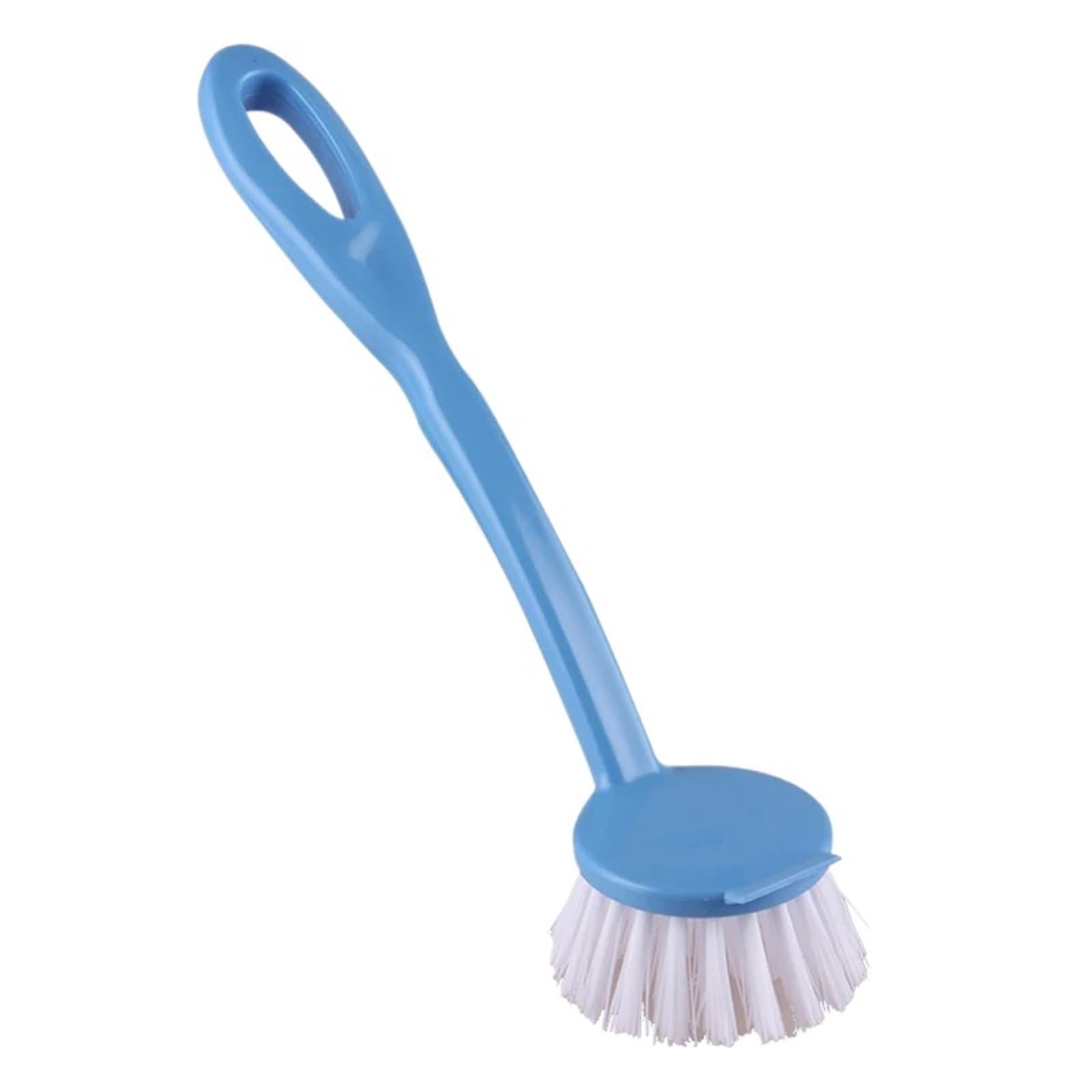 3pcs Pot Brush Cleaning Tools Cookware With Handle Round Head for Cleaning Dishes(Blue)
