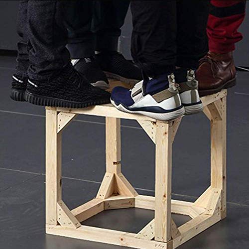 Tabouret chaussures pour entrée en cuir marron afin d'éviter de se baisser