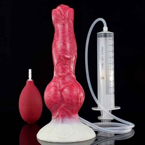 Miniatura 5 de Heuceo Consolador realista de silicona para perros y lobos con ventosa, consoladores de animales con nudo grueso, eyaculación de próstata,