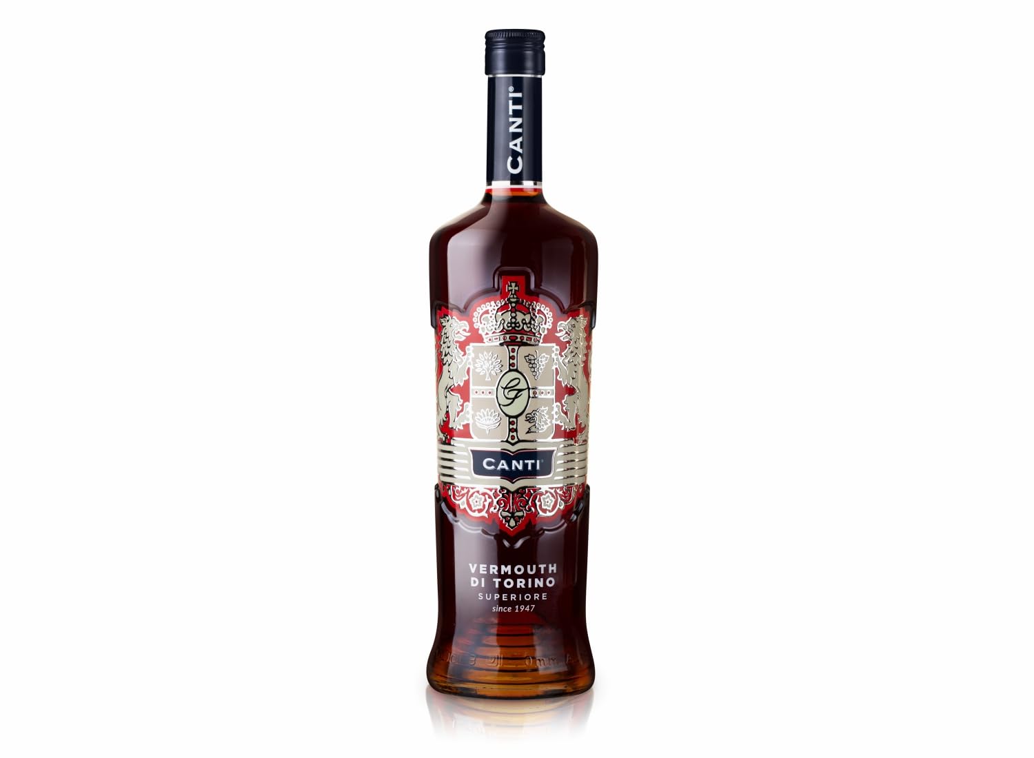 Canti - Superior Red Vermouth from Turin 18%, Citrusy Aperitif, Notes of Spices, China, and Roman Wormwood, 1x1L