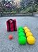 BuyBocceBalls Listing - Made in USA, Premium Quality Tournament Bocce Set - 110mm Green and Yellow Balls, Nylon red Bag, 998 Grams (2 lbs. 3.2 oz.). Various Bag Colors