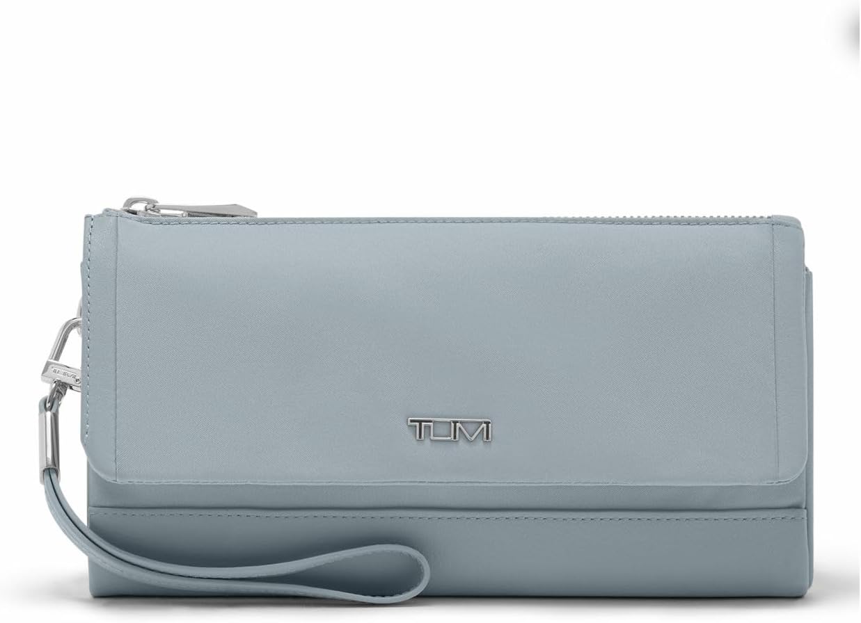 TUMI - Voyageur Travel Wallet - Wristlet Wallet with Passport, Cash & Card Holders - Zipper Wallet for Women - With Gift Box - Black/Gunmetal