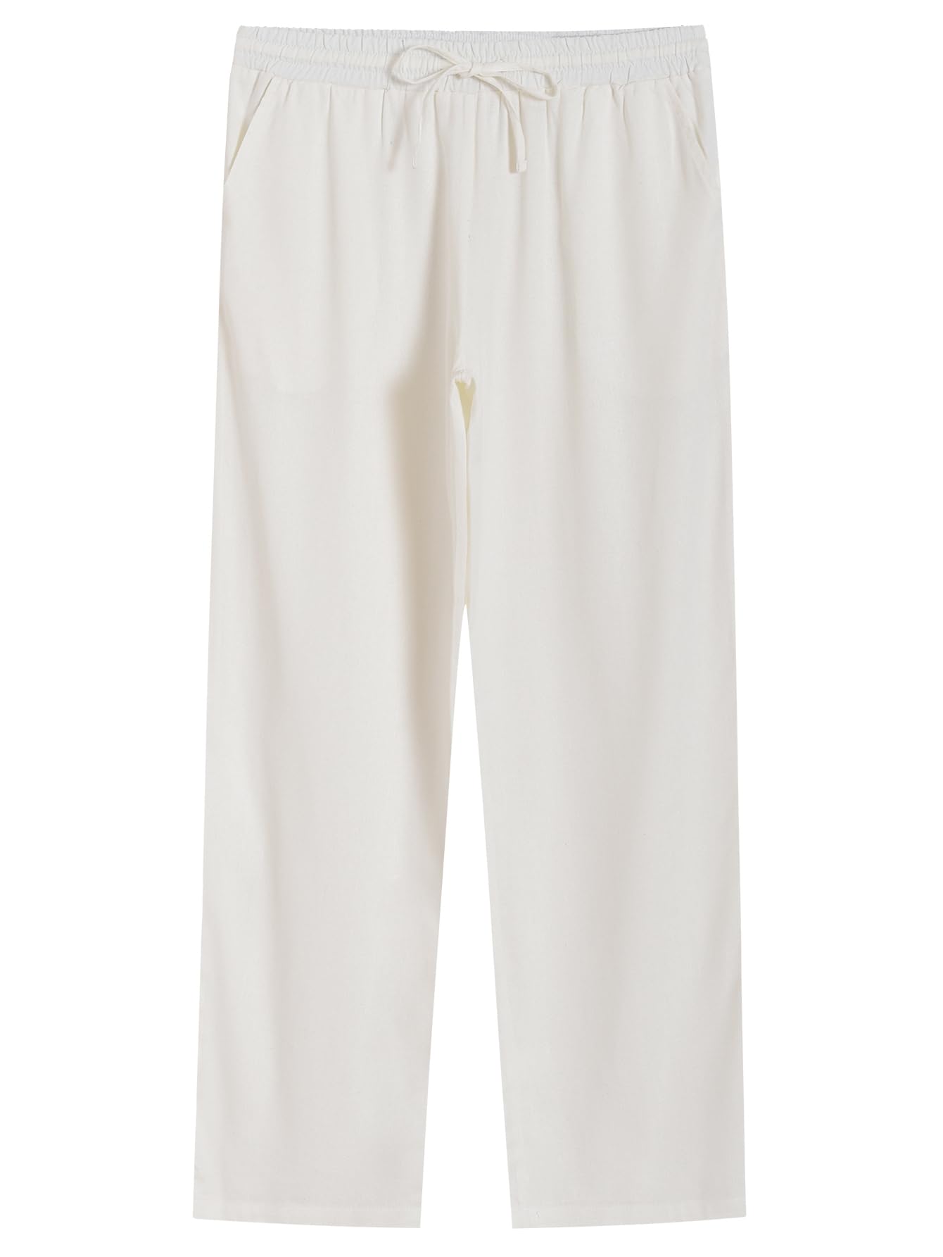 Weintee Womens Tall Linen Pants Long 34 Inch Inseam Wide Leg