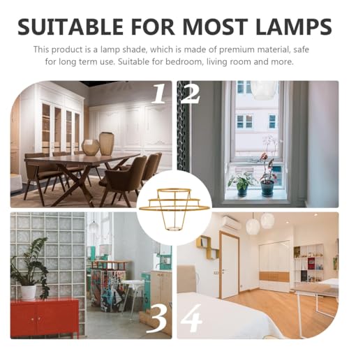 Image of DOITOOL Lampshade Frame 11 Inch Metal Wire Ring Support for DIY Light Fixtures Table Wall Pendant Lamp Replacement Cage Guard