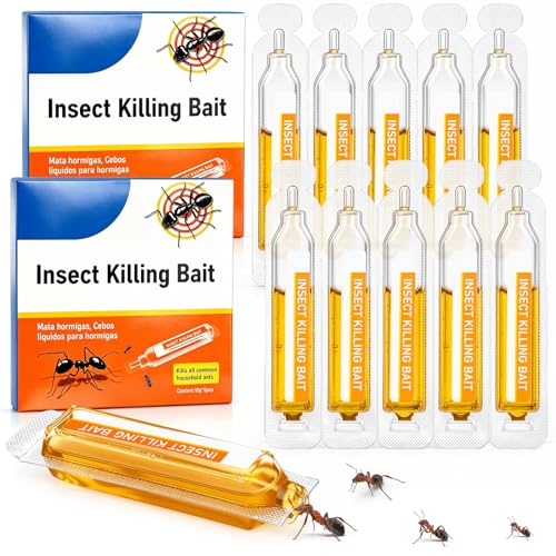 10 Stück Ameisenköderdose - Ameisenköder 2er-Pack Ameisenfalle für Innen Ameisen Gel Ameisenköder für Innenräume Haus Küche Balkon Garage Gezielte Anwendung an Ameisenstraßen