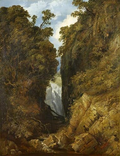Tableau toile chutes rivière Lledr William Muller pour habiller un grand mur