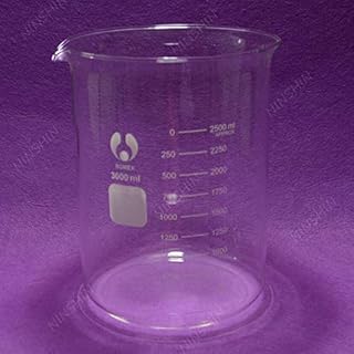 3000mL Glass Beaker,3L Low Form,with Spout Mouth,Borosilicate3.3 Glassware