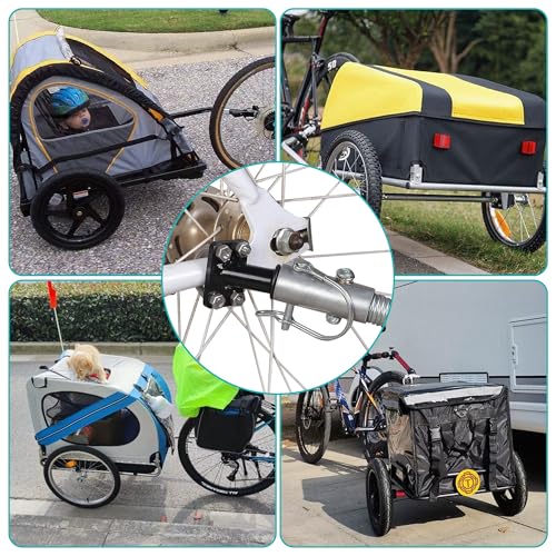 Fahrradanhänger Kupplung Fahrrad Anhängerkupplung Anhänger Adapter Hundeanhänger für Fahrradkupplungen mit Sicherungsstift Kinderanhänger Hundefahrradanhänger Hunde Haustier Kinder -Erweiterte Version