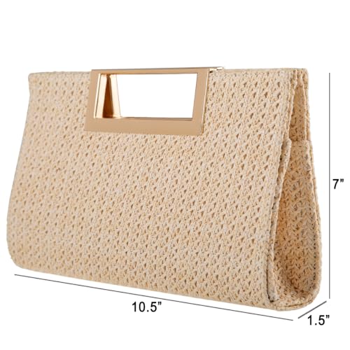 Image of Top Handle Straw Clutch