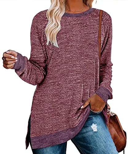 Photo 1 of * medium *
FEKOAFE 2023 Fall Women's Tunic Tops For Leggings Casual Long Sleeve Tops For Women Ac-wine Red 