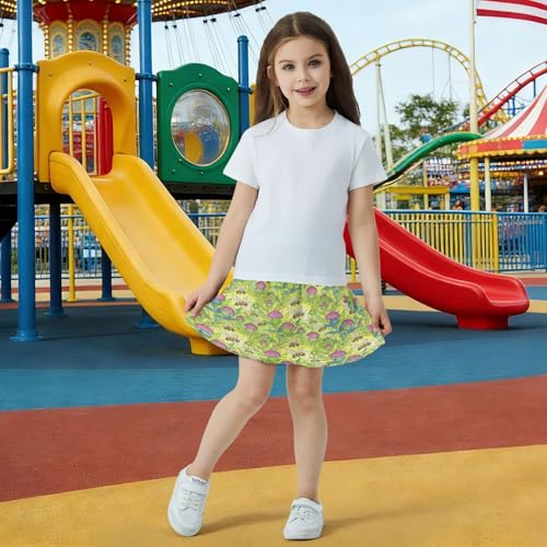 Jupe-short d'uniforme athlétique fille en coton avec poches intégrées