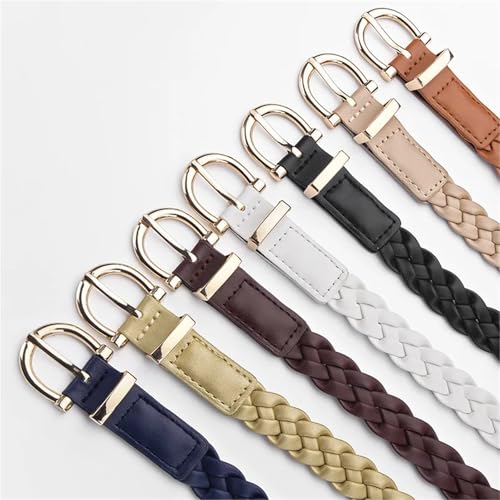 Fashion PU Knit Gothic Retro Women's Belt Trendy Versatile Jeans Accessories Girdle Simple Design Silver Pin Buckle Waistband4