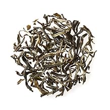 Golden Moon Tea Organic Jasmine Green Tea - Finest Leaves & Flowers - Loose Leaf, Non-GMO - 1 Ounce