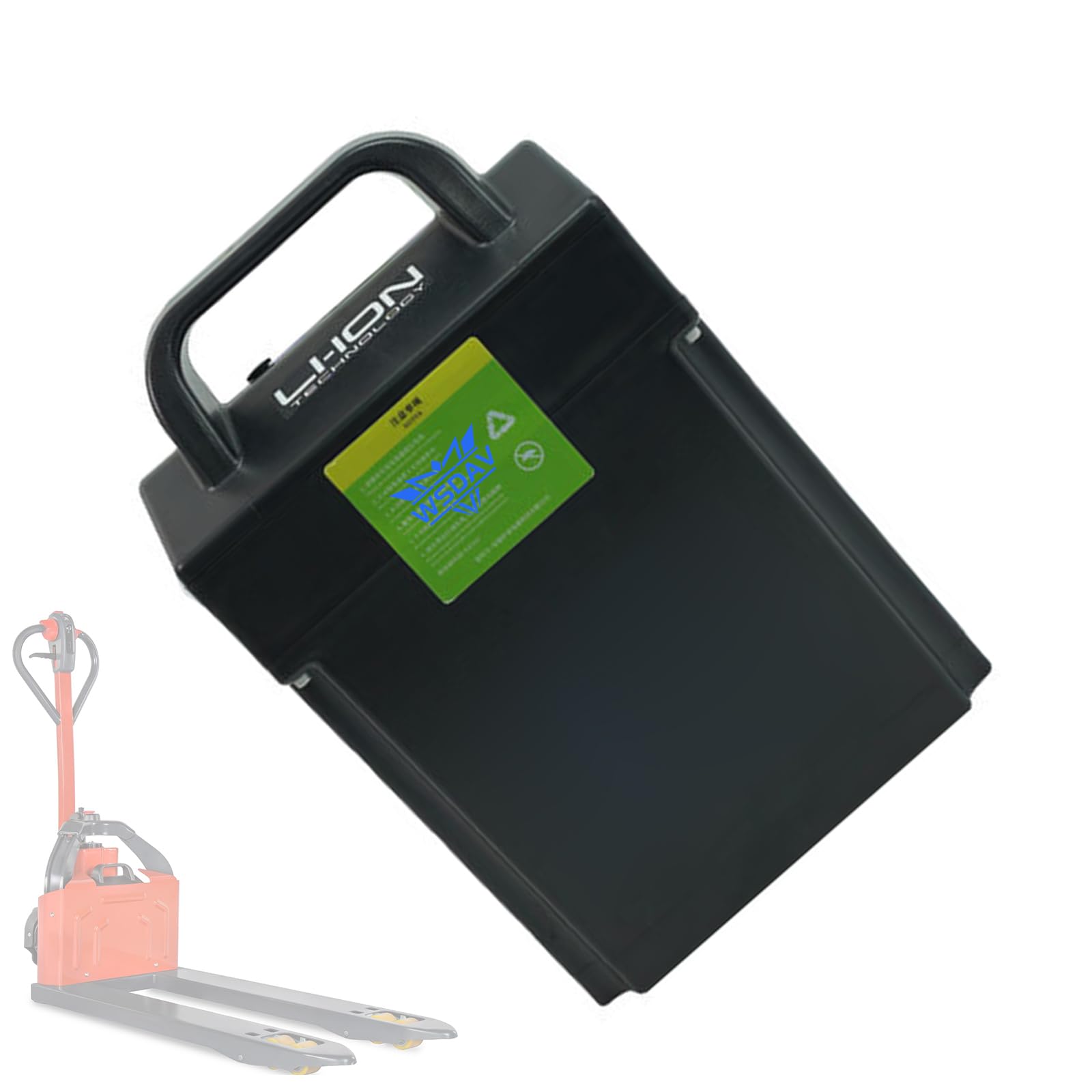 Batteria al Litio da 24 V 20 Ah per Carrello elevatore, Batteria elettrica da 24 Volt per transpallet Elettrico, Accessorio EPL1531/MT12,Without Lights