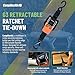 CargoBuckle G3 2-Inch Retractable Ratchet Tie-Down System - Heavy Duty Straps with Dual S-Hooks, 2,500 lbs Break Strength, 2-Pack