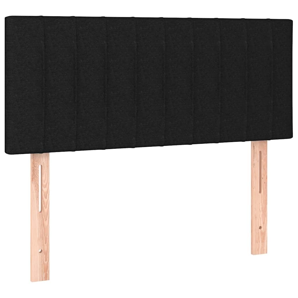 vidaXL Cabecero Tapizado Cama Dormitorio Antimancha Acolchado Protector Cubierto Elástico Funda Prueba Polvo de Tela Negro 90x5x78/88 cm