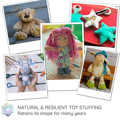 1 Lb Super Clean Wool Filler For Stuffing, Needle Felting, Blending And Dryer Balls. Natural White #TOP5