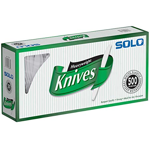SOLO CUPS 827271 Heavyweight Plastic Cutlery Knives White 7 in 500/Carton