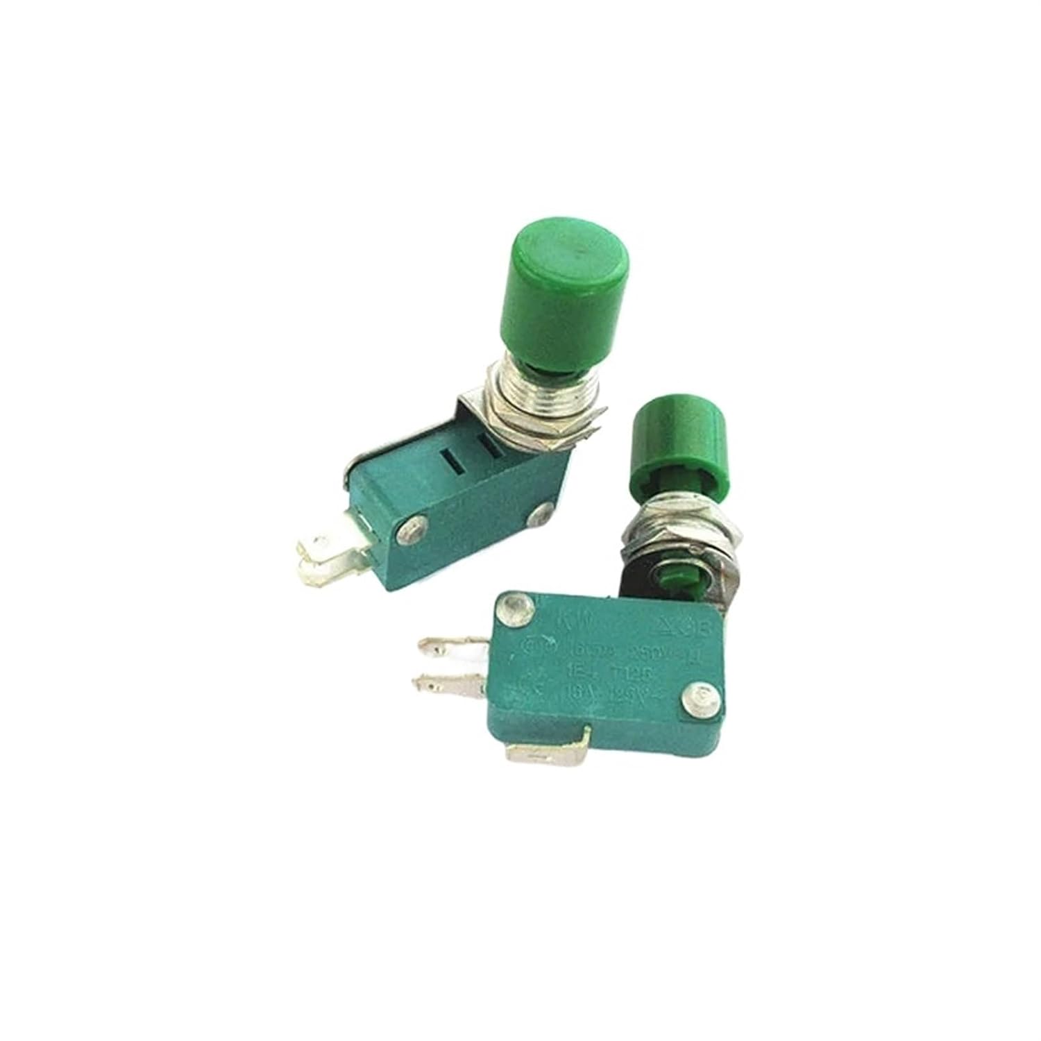 10PCS Micro switch Reset power button press button switch Red hat, green hat aperture 12mm Feet 4.8/6.3mm wide(Red DS438 4.8mm)