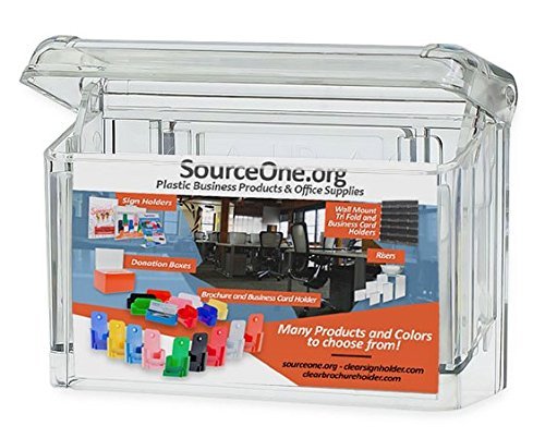 Source One - Soporte para Tarjetas de Visita al Aire Libre con Adhesivo Exterior como se Muestra en la Imagen
