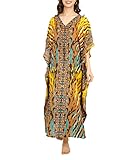 Tengru Women African Kaftan Maxi Swimsuit Beach Cover Up Nightwear Loungewear Casual Dress Ladies Dashiki Caftan …