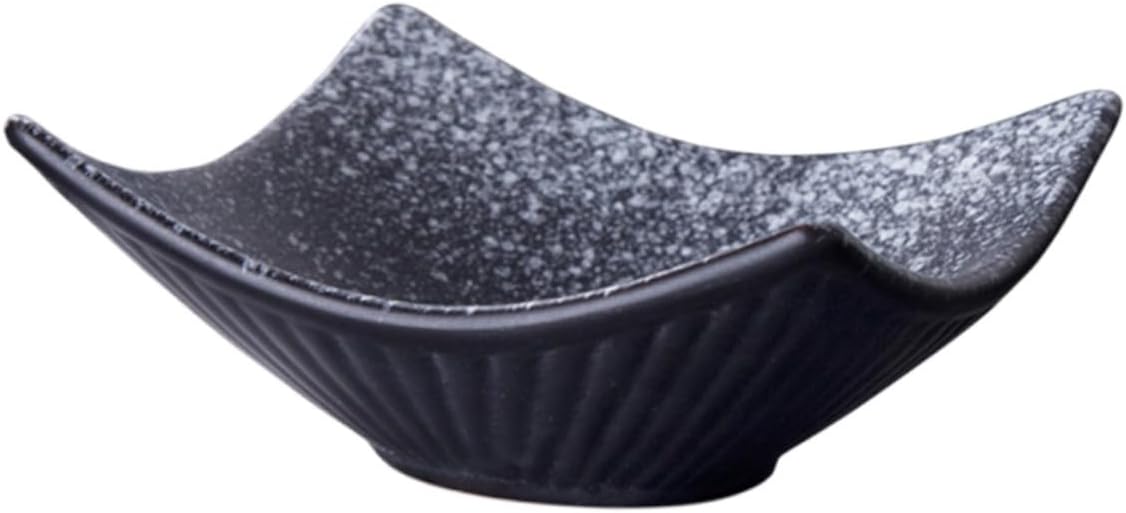 Ciieeo 1pc Ceramic Seasoning Dish Japanese Style Side Dish Plate for Dipping Sauces Condiments and Appetizers for Tables and Buffets