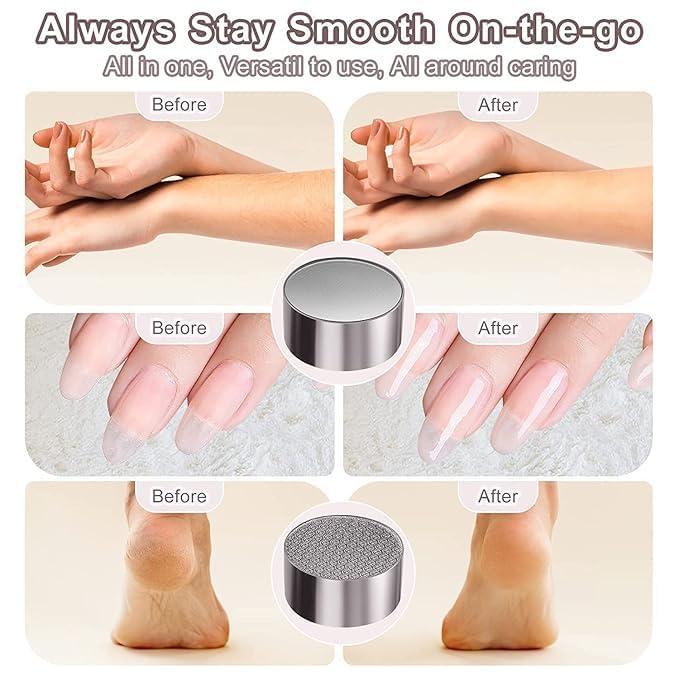 PEISAINOX 3 in 1 Painless Crystal Hair Eraser Device | Double-Sided Hair Removal and Skin Exfoliation Tool | Easy to Use, Portable, Effective for All Skin Types | S1 Model 3