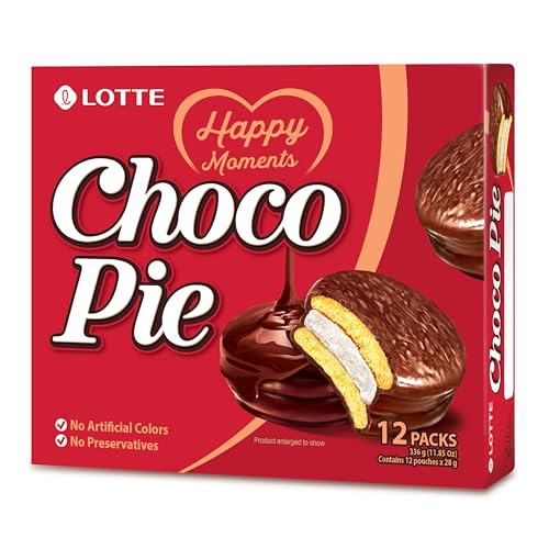 Lotte Choco Pie Snack 12 Individually Wrapped 11.85oz