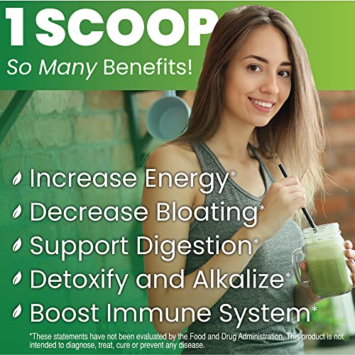 Natural Super Greens Powder Organic Supplements| Great Tasting Fruits and Vegetables Juice & Smoothie Mix| Probiotics & Digestive Enzymes| Green Superfood Spirulina & Chlorella (Citrus Berry) - Image 4