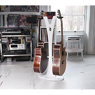 Ruach GS-1 Double support en bois pour guitare acoustique et électrique Blanc - Les Beatles, Paul McCartney, John Lennon, RIngo Starr, George Harrison Ruach GS-1 Double support en bois pour guitare acoustique et électrique Blanc – Image 6