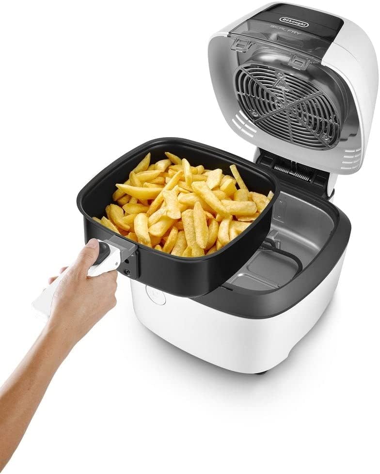 De'Longhi Ideal Fry Hot Air Fryer, (6 Portions Capacity), Adjustable Timer and Power Control, Rapid Surround Heat with Dual Heating Elements, Easy Clean- FH2133