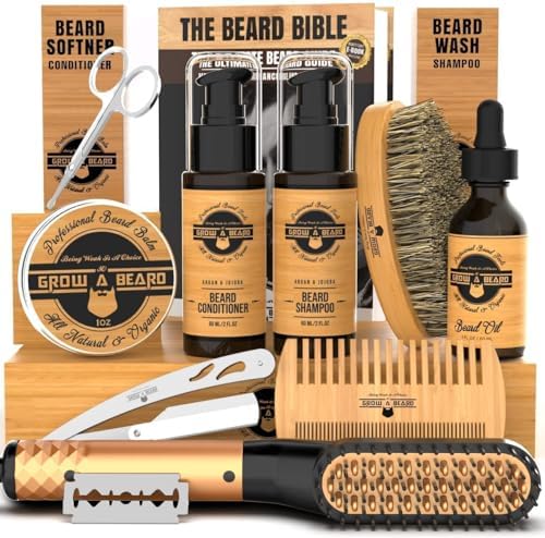 XIKEZAN Beard Kit for Men Grooming & Care w/Beard — packaging and what arrives in the box