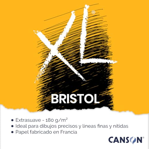 CANSON XL, Papel Bristol Acetinado em Bloco com Espiral, Tamanho 4