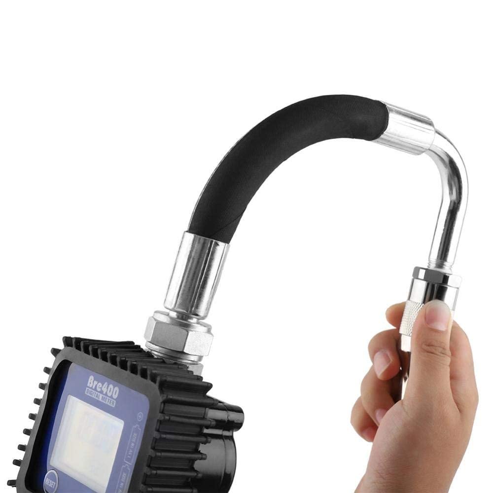 Pneumatisch Zapfpistole mit Drehgelenk, 1-35 L/min Digitale ölregelventil Meter Düse, Öltransferpumpe mit Digitalem Zählwerk für Heizöl Schmieröl, 8-5000 mPas